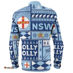 New South Wales Christmas Long Sleeve Button Shirt - Holly Jolly Chrissie Long Sleeve Button Shirt