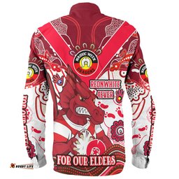 St. George Illawarra Dragons Naidoc Week Custom Long Sleeve Button Shirt - For Our Elders Home Jersey Shirt