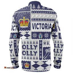 Victoria Christmas Long Sleeve Button Shirt - Holly Jolly Chrissie Long Sleeve Button Shirt