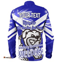 Canterbury-Bankstown Bulldogs Long Sleeve Button Shirt - Happy Australia Day We Are One And Free