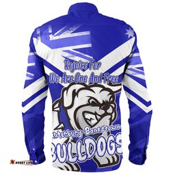 Canterbury-Bankstown Bulldogs Long Sleeve Button Shirt - Happy Australia Day We Are One And Free