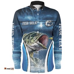 Australia Fishing Custom Long Sleeve Button Shirt - Jumping Barramundi Fishing Long Sleeve Button Shirt