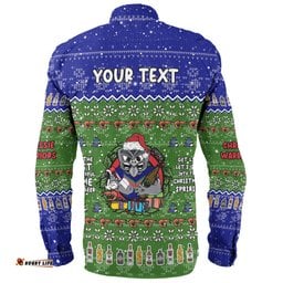New Zealand Warriors Christmas Custom Long Sleeve Button Shirt - Chrissie Spirit Long Sleeve Button Shirt
