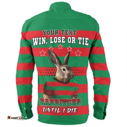 South Sydney Rabbitohs Long Sleeve Button Shirt Custom Team Of Us Die Hard Fan Supporters Aboriginal Inspired