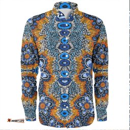 Australia Aboriginal Long Sleeve Button Shirts - Aboriginal Flowers Art Long Sleeve Button Shirts