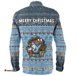 New South Wales Cockroaches Christmas Custom Long Sleeve Button Shirt - Chrissie Spirit Long Sleeve Button Shirt