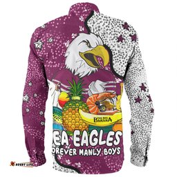 Manly Warringah Sea Eagles Long Sleeve Button Shirt - Australian Big Things Long Sleeve Button Shirt