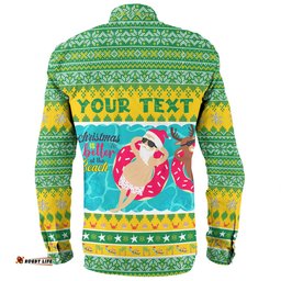 Australia Christmas Custom Long Sleeve Button Shirt - Christmas Is Better At The Beach Long Sleeve Button Shirt