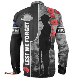 Australia Long Sleeve Button Shirt - Custom Royal Australian Army Anzac Day Camouflage Style