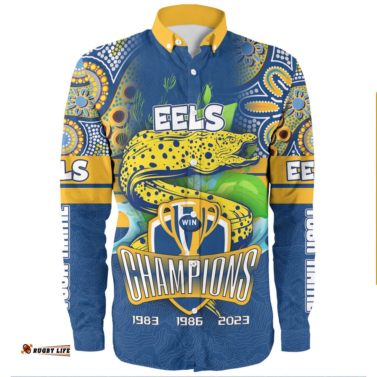 Parramatta Eels Sport Long Sleeve Button Shirt - Custom Talent Win Games But Teamwork And Intelligence Win Championships With Aboriginal Style