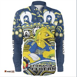 Parramatta Eels Naidoc Week Long Sleeve Button Shirt - Aboriginal Inspired For Our Elders NAIDOC Week 2023