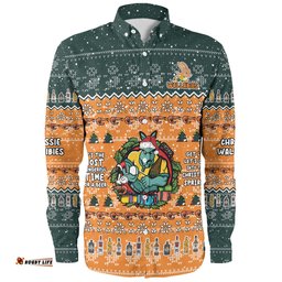 Australia Wallabies Christmas Custom Long Sleeve Button Shirt - Chrissie Spirit Long Sleeve Button Shirt