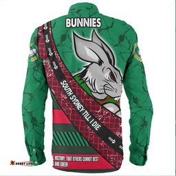 South Sydney Rabbitohs Long Sleeve Button Shirt - Theme Song For Rugby With Sporty Style