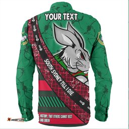 South Sydney Rabbitohs Long Sleeve Button Shirt - Theme Song For Rugby With Sporty Style