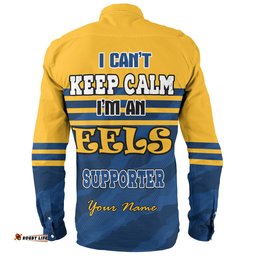 Parramatta Eels Custom Long Sleeve Button Shirt - Parramatta Eels Supporter Long Sleeve Button Shirt
