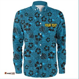 Gold Coast Titans Sport Long Sleeve Button Shirt - Scream With Tropical Patterns