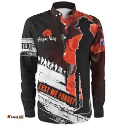 Australia Custom Long Sleeve Button Shirt - Anzac Day Special Style