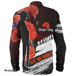 Australia Custom Long Sleeve Button Shirt - Anzac Day Special Style