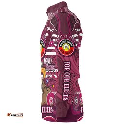 Manly Warringah Sea Eagles Custom Long Sleeve Button Shirt - For Our Elders Home Jersey Shirt