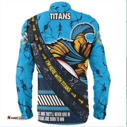 Gold Coast Titans Sport Long Sleeve Button Shirt - Theme Song For Rugby With Sporty Style