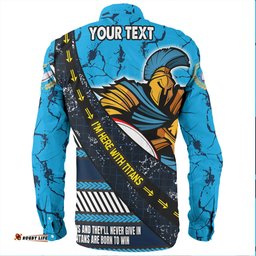 Gold Coast Titans Sport Long Sleeve Button Shirt - Theme Song For Rugby With Sporty Style