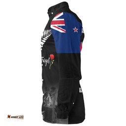 New Zealand Anzac Day Custom Long Sleeve Button Shirt - Stand For The Flag Kneel For The Fallen Shirt