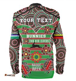 South Sydney Rabbitohs Long Sleeve Button Shirt - NAIDOC WEEK 2023 Indigenous Inspired For Our Elders Theme