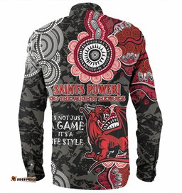 Australia Illawarra and St George Custom Long Sleeve Button Shirt - Red White Forever Shirt