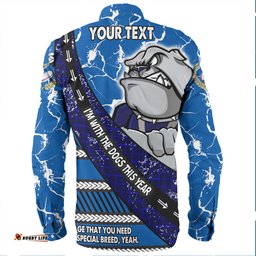 Canterbury-Bankstown Bulldogs Long Sleeve Button Shirt - Theme Song For Rugby With Sporty Style