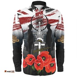 Australia Navy Force Anzac Day Custom Long Sleeve Button Shirt - We Thank You For Our Freedom Long Sleeve Button Shirt
