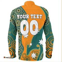Australia Wallabies Custom Long Sleeve Button Shirts - Custom Proud And Honoured Indigenous Aboriginal Inspired Gold Jersey Long Sleeve Button Shirts