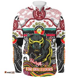 Penrith Panthers Naidoc Week Custom Long Sleeve Button Shirt - For Our Elders Home Jersey Shirt