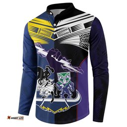Custom Dragons-Cowboys Combine Storm-Warriors Button Sweatshirt Sport Style Version 01
