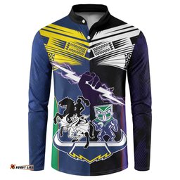 Custom Dragons-Cowboys Combine Storm-Warriors Button Sweatshirt Sport Style Version 01