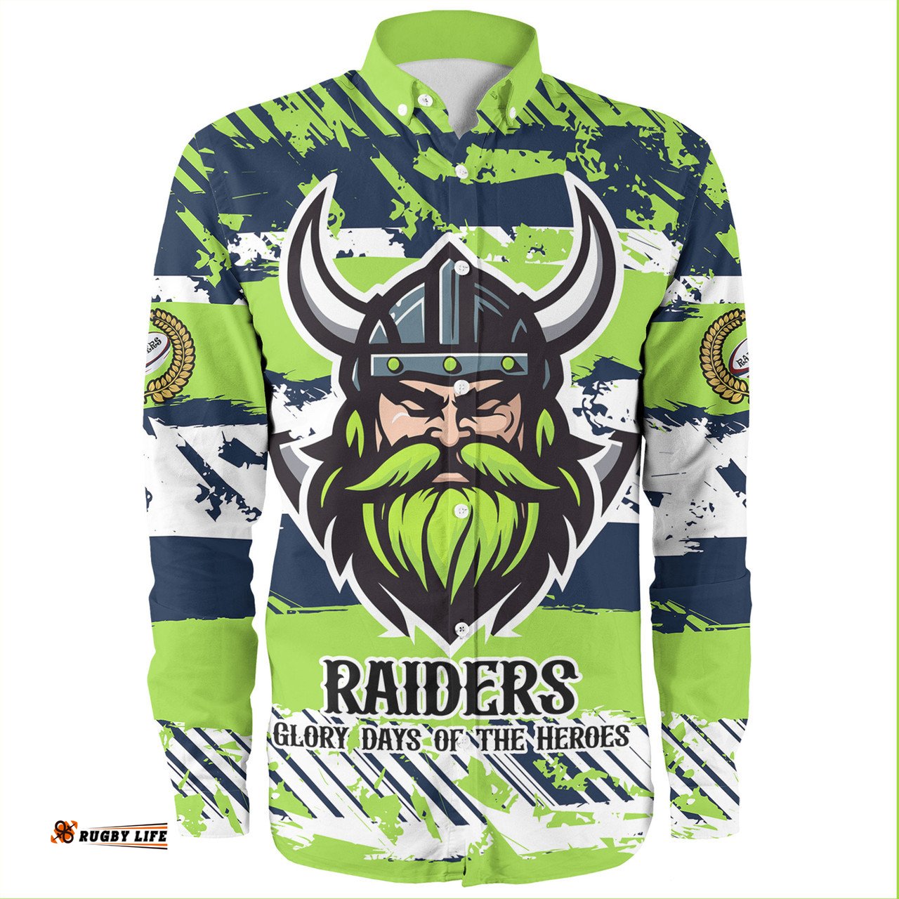 Canberra Raiders Long Sleeve Button Shirt - Theme Song Inspired