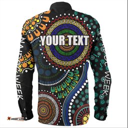 Australia NAIDOC Week Custom Long Sleeve Button Shirts - For Our Elder NAIDOC Week 2023