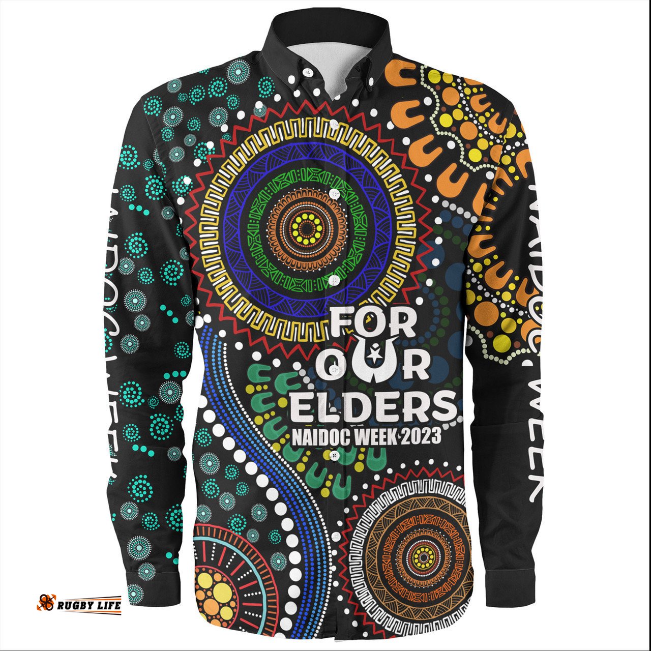Australia NAIDOC Week Custom Long Sleeve Button Shirts - For Our Elder NAIDOC Week 2023