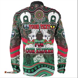 South Sydney Rabbitohs Long Sleeve Button Shirt - NAIDOC Week 2023 Indigenous For Our Elders