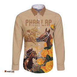 Personalised Melbourne Horse Racing Long Sleeve Button Shirt Australia Wonder Horse