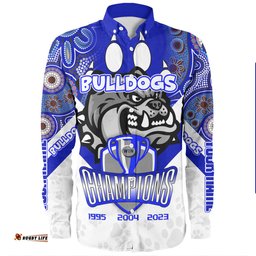 Canterbury-Bankstown Bulldogs Long Sleeve Button Shirt - Custom Talent Win Games But Teamwork And Intelligence Win Championships With Aboriginal Style
