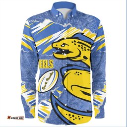 Parramatta Eels Sport Long Sleeve Button Shirt - Theme Song