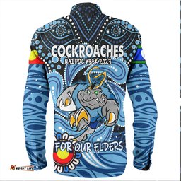Cockroach Naidoc Week Long Sleeve Button Shirt - Aboriginal For Our Elder NAIDOC Week 2023