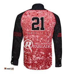 Melbourne Renegades Custom Long Sleeve Button Shirt BBL Cricket Team 2024