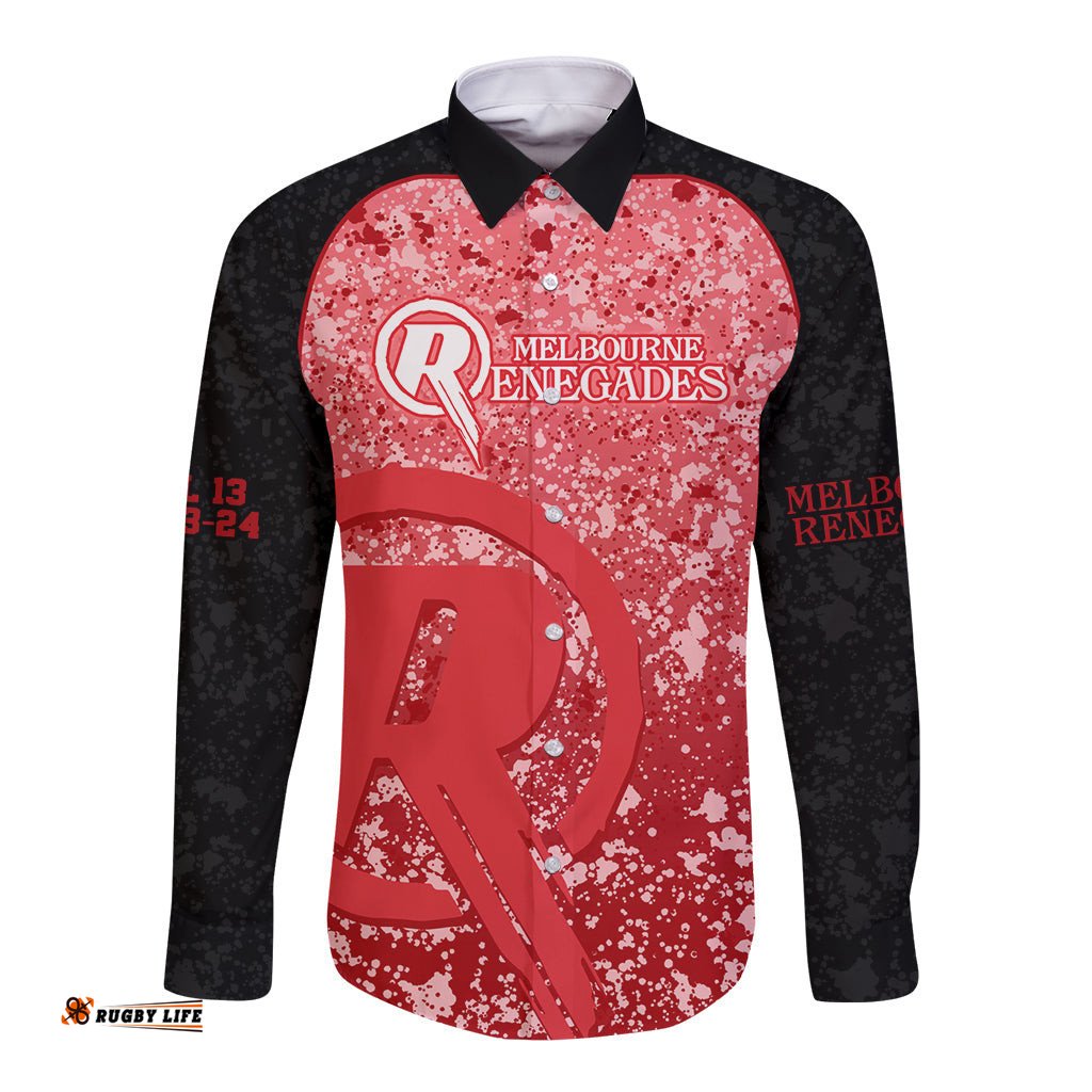 Melbourne Renegades Custom Long Sleeve Button Shirt BBL Cricket Team 2024