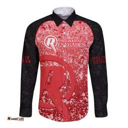 Melbourne Renegades Custom Long Sleeve Button Shirt BBL Cricket Team 2024
