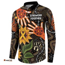 Australia Indigenous Button Sweatshirt You Are Not Alone