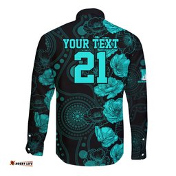 Heat Cricket Never Forget Custom Long Sleeve Button Shirt ANZAC Day with Poppy Aboriginal