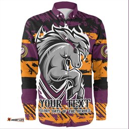 Brisbane Broncos Long Sleeve Button Shirt - Theme Song Inspired