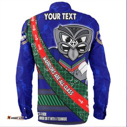 New Zealand Warriors Sport Long Sleeve Button Shirt - Theme Song For Rugby With Sporty Style