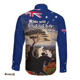 Australia ANZAC Day Long Sleeve Button Shirt The Lonesome Pine